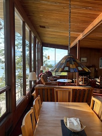 Beautiful sitting area and dining area.