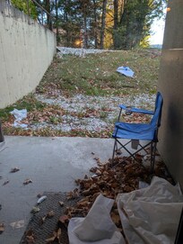 Back patio... Not inviting