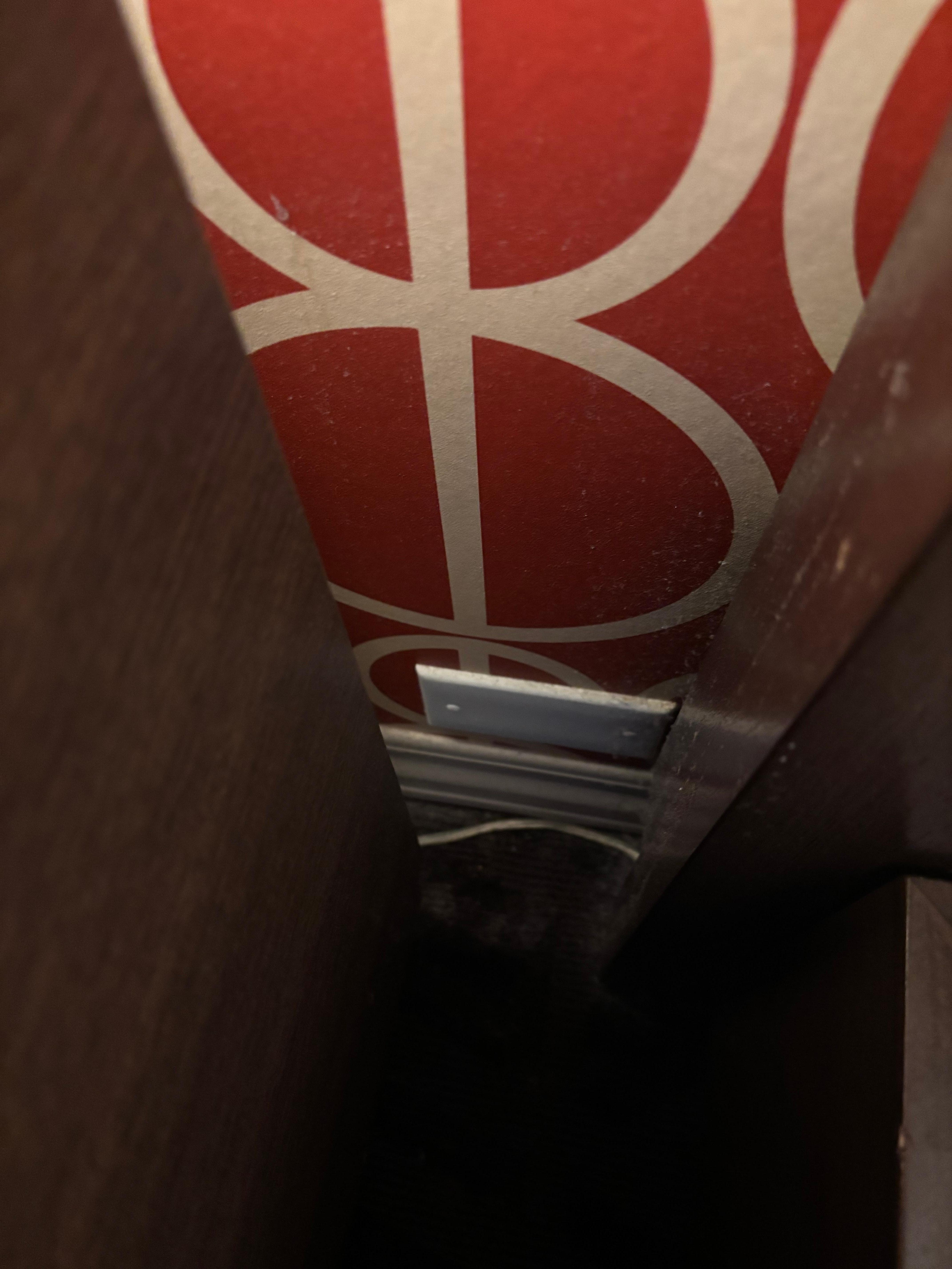 The baseboard and carpets had huge dust balls