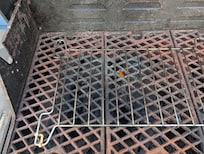 Grill, we had to scrub the melted plastic from what looks like a microwave rack off.