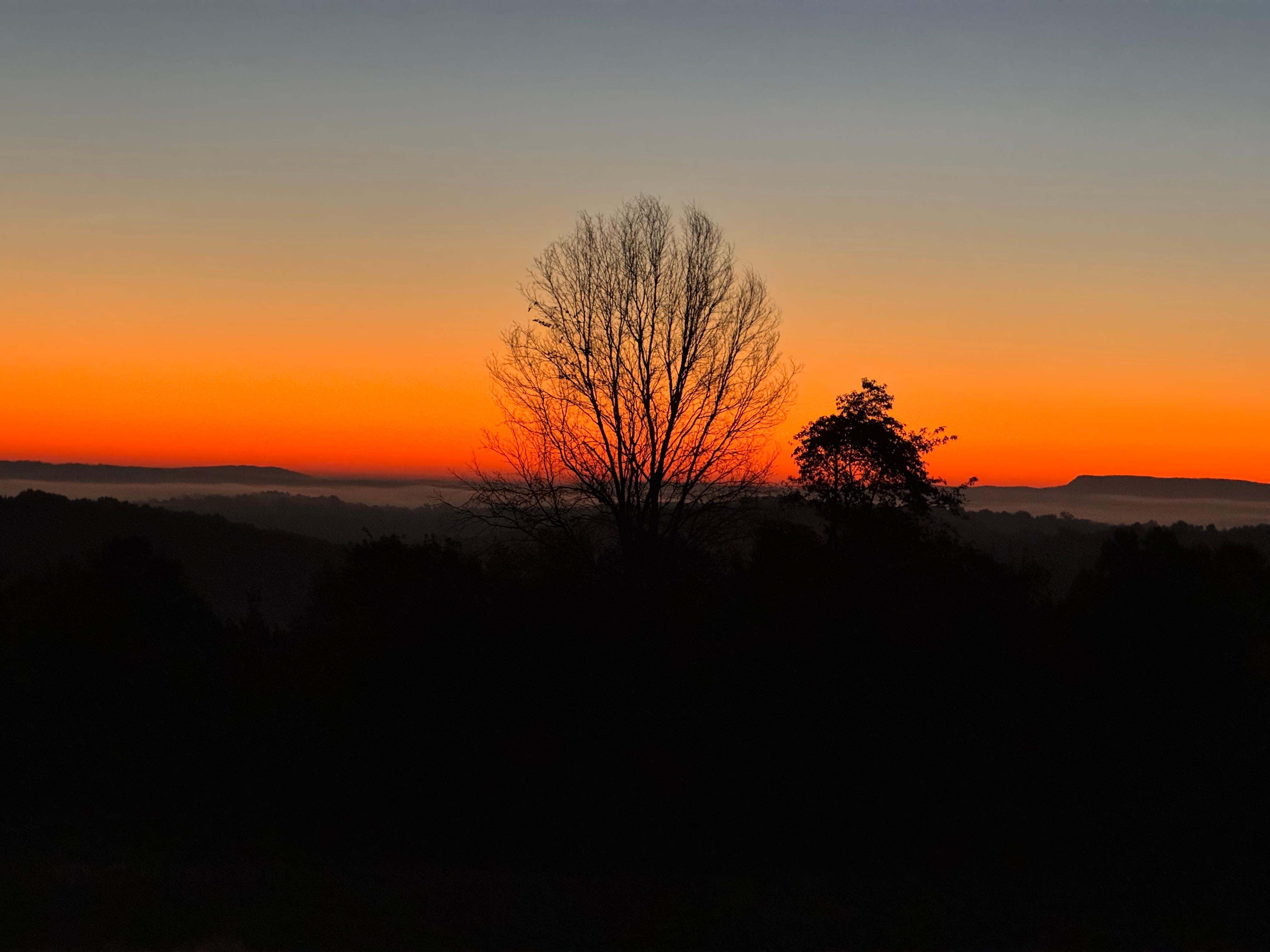 Sunrise from cozy back porch