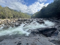 A waterfall along the Mossmann. There are plenty of still sections also!