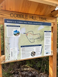 Trail a mile from rental.