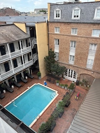 Courtyard and pool view from 5th floor room!