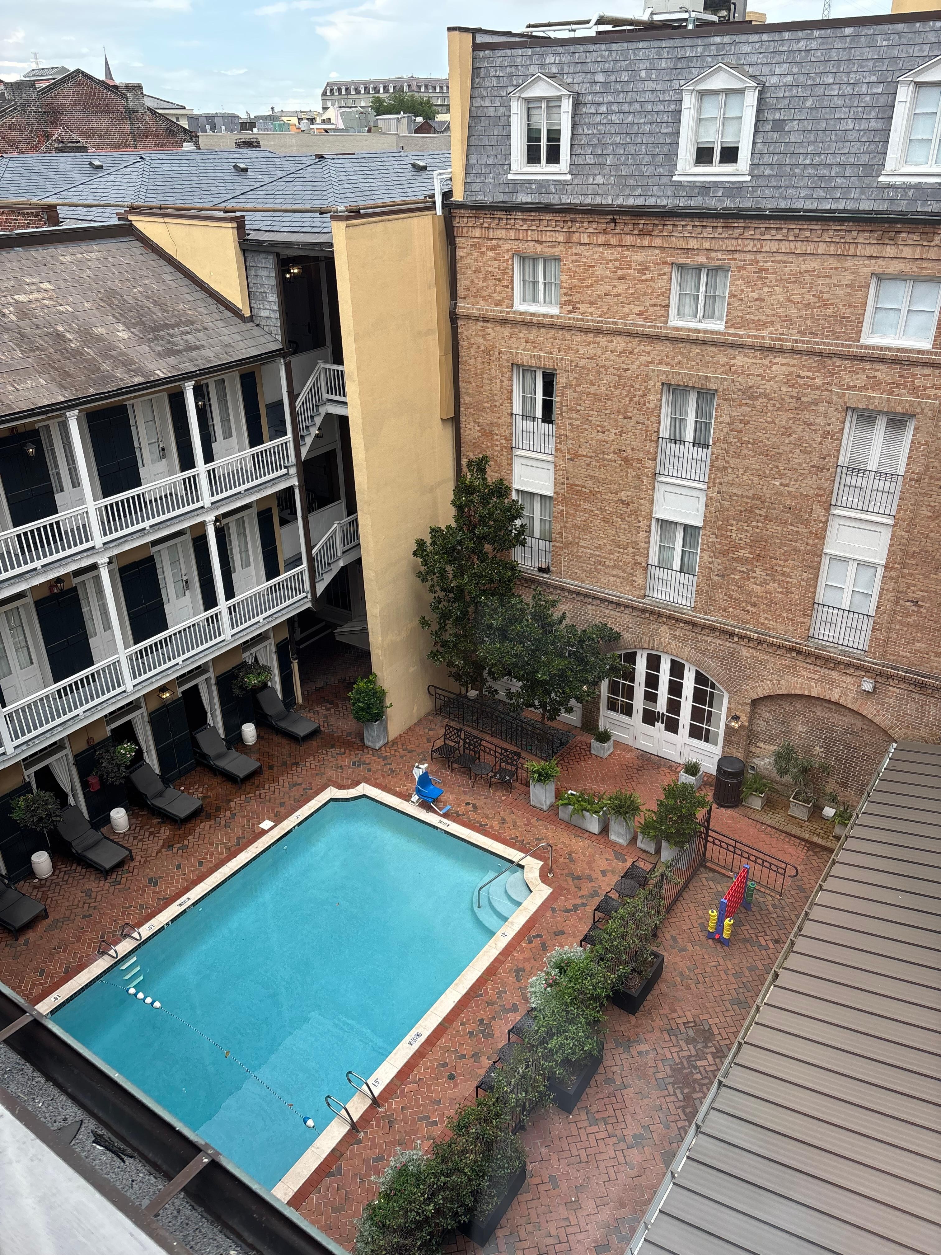 Courtyard and pool view from 5th floor room! 