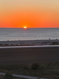 Our view of the sunset from our balcony. Beautiful every night!