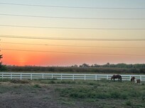 Sun down at the farm
