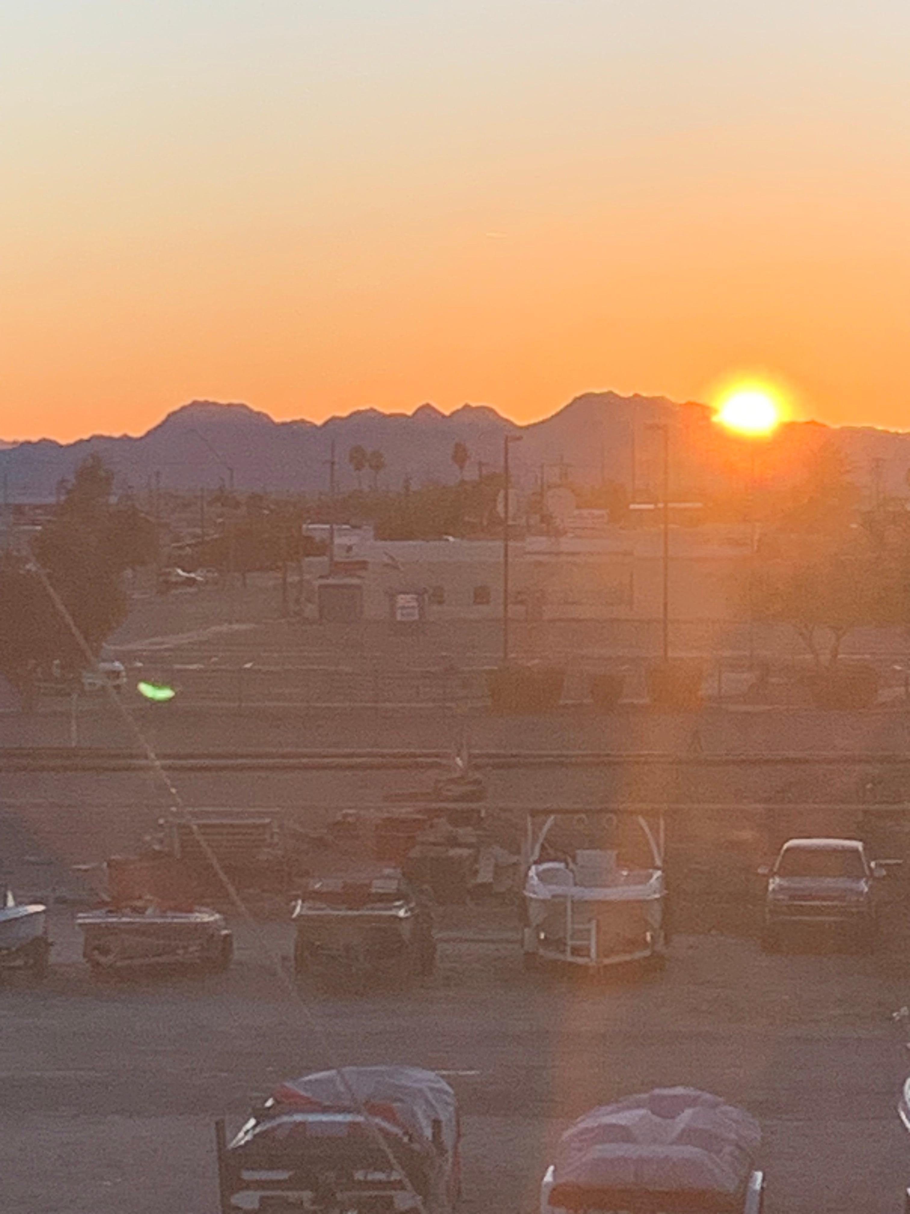 Sunset out our window 