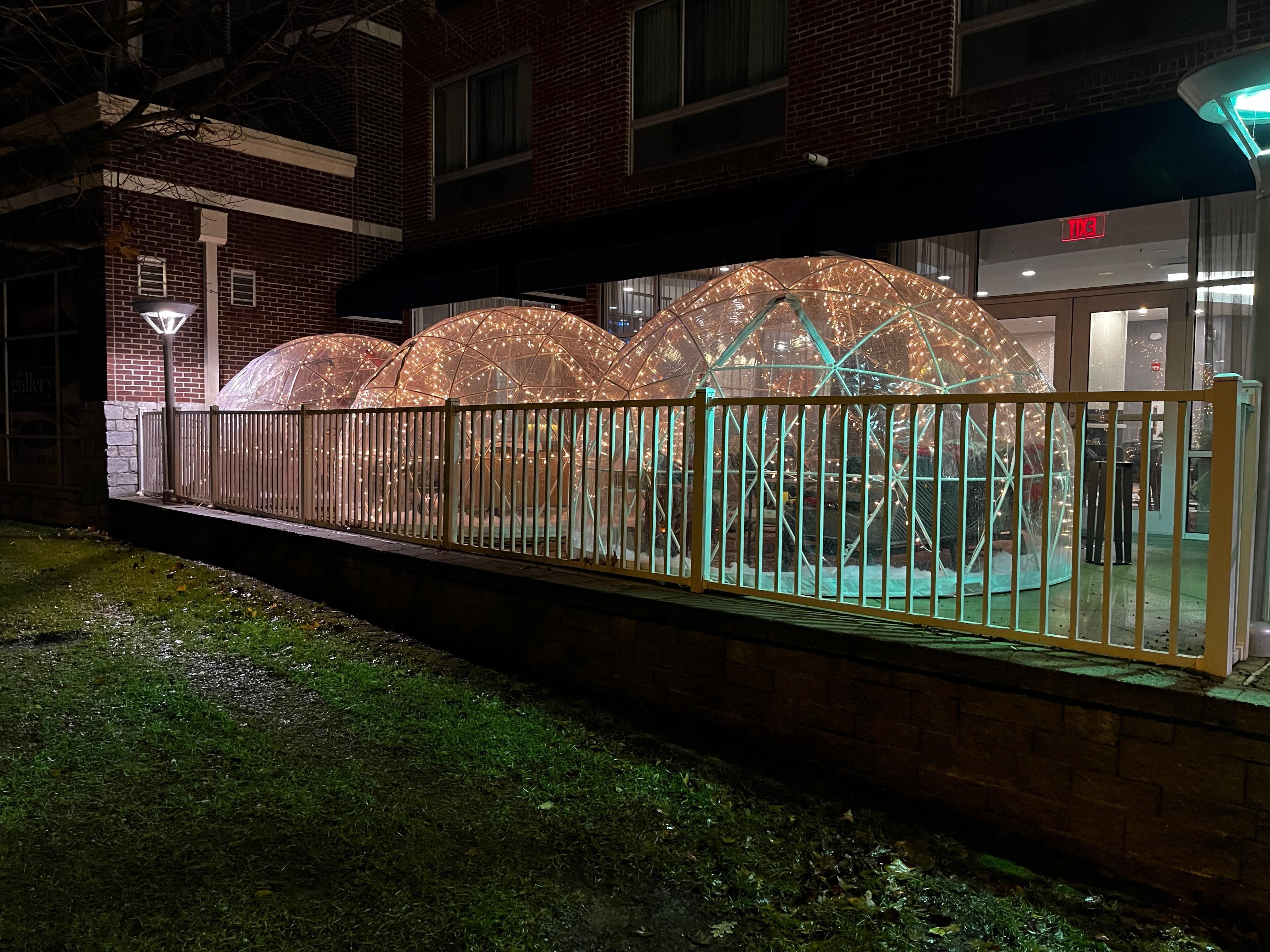 Christmas time heated bungalows for family and friends!  How neat!!!