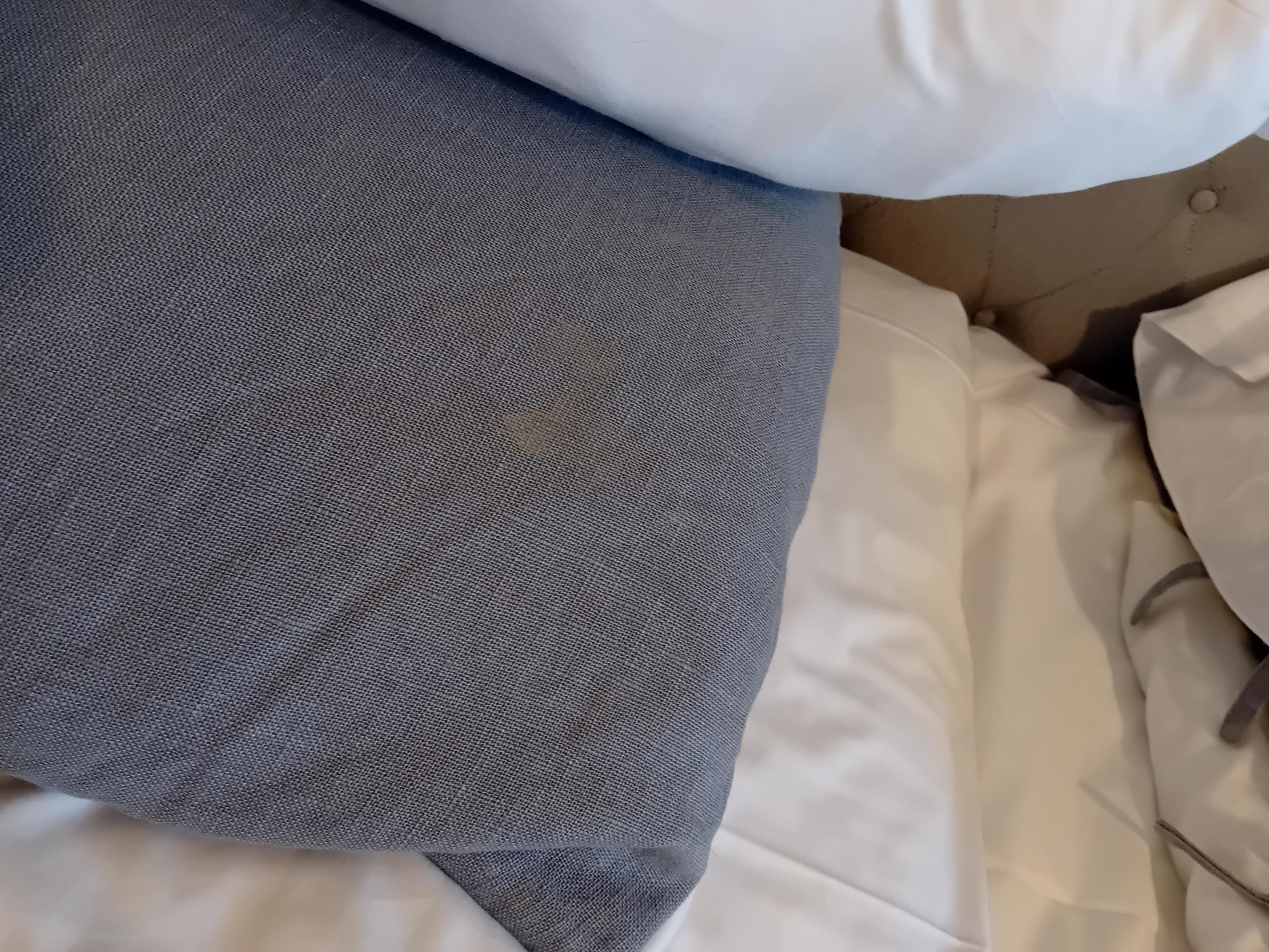 weird yellow ish white stain on the pillow