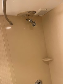 Nasty rotted shower.