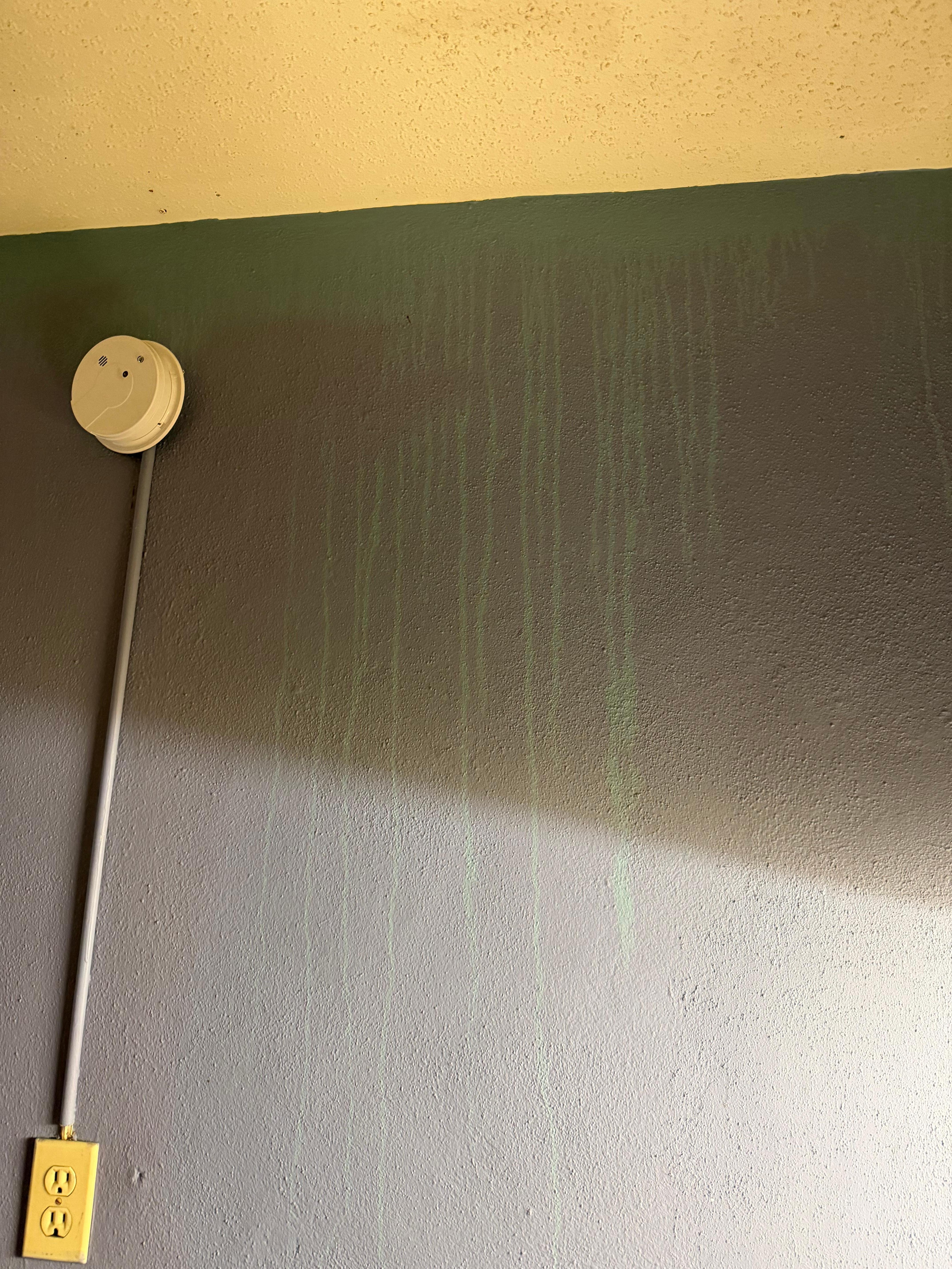 Streaks on wall