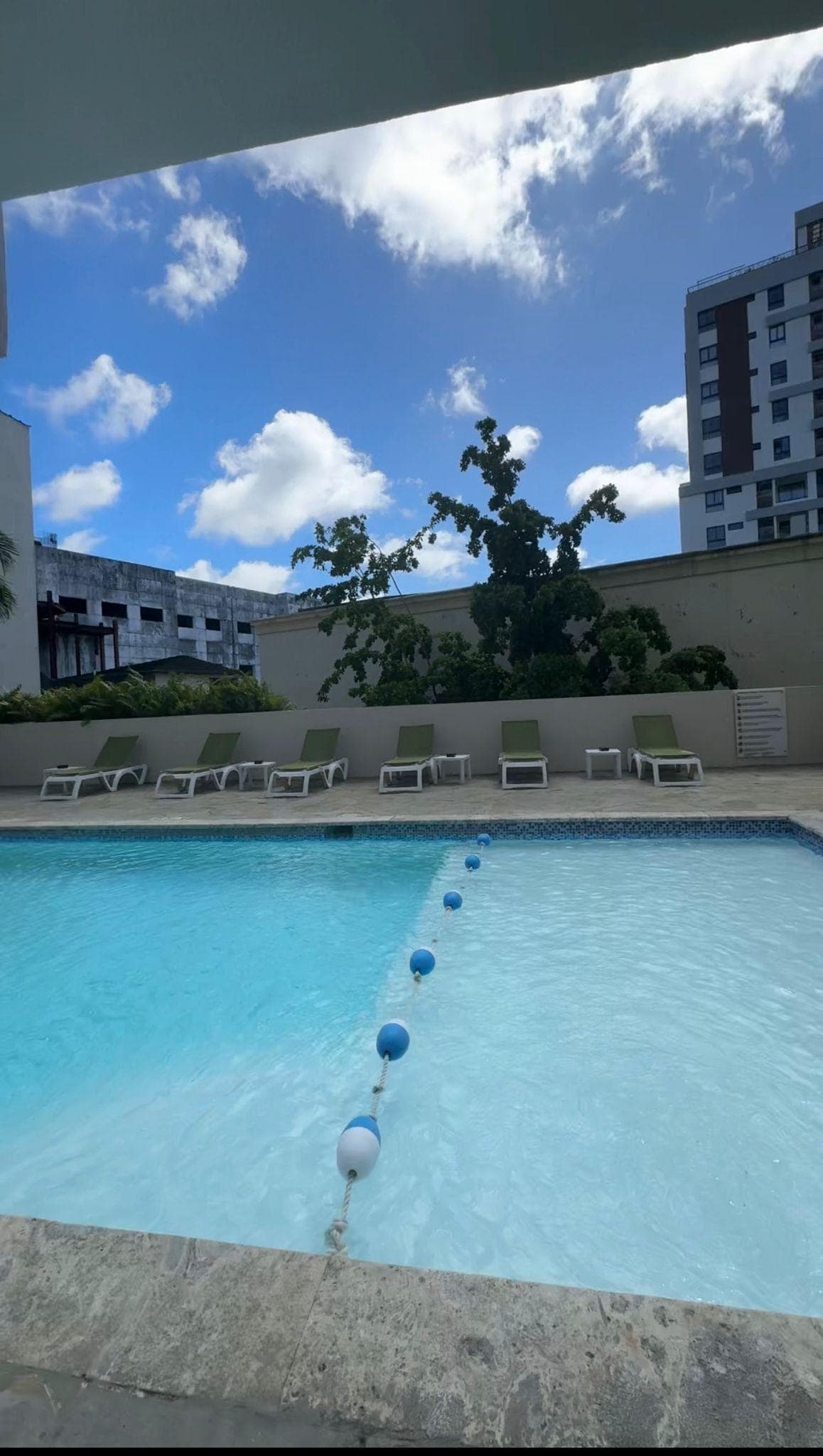 This is the pool area. It's OK. Clean. But really needs umbrellas and some more decorations. And it would not cost a lot.