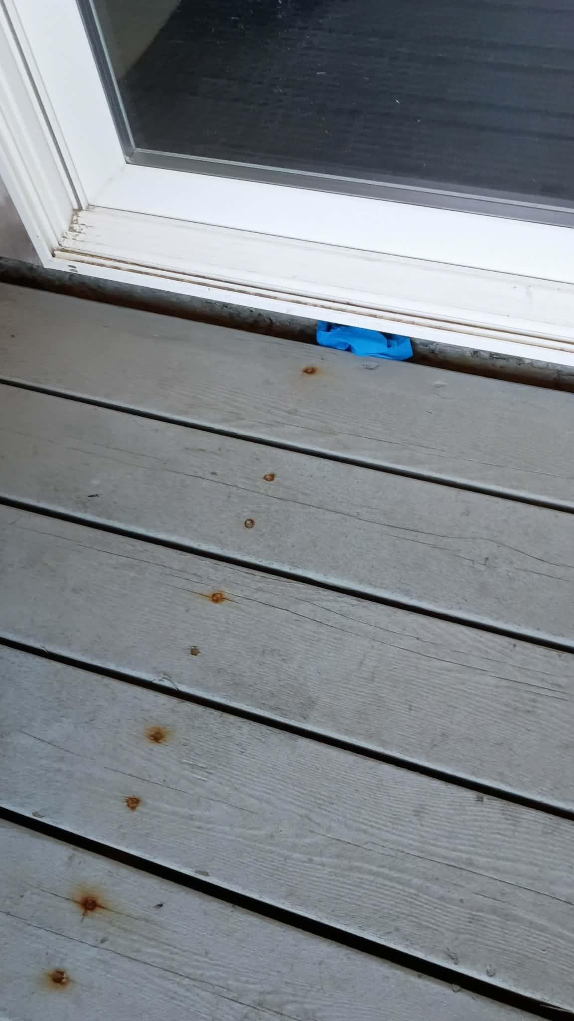 glove found on arrival to property