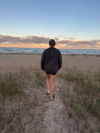 The beach was beautiful and only a few minute drive away.