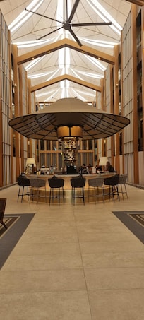 Hotel lobby.