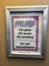 More rules at pool lol