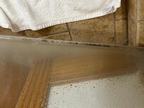 Shower door had mold and scum on the bottom