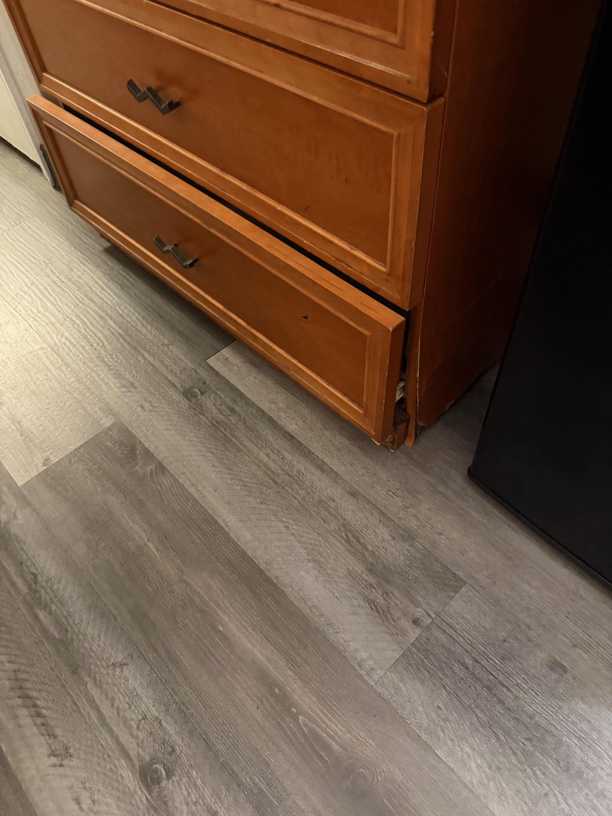 Busted dresser, walked in like this.