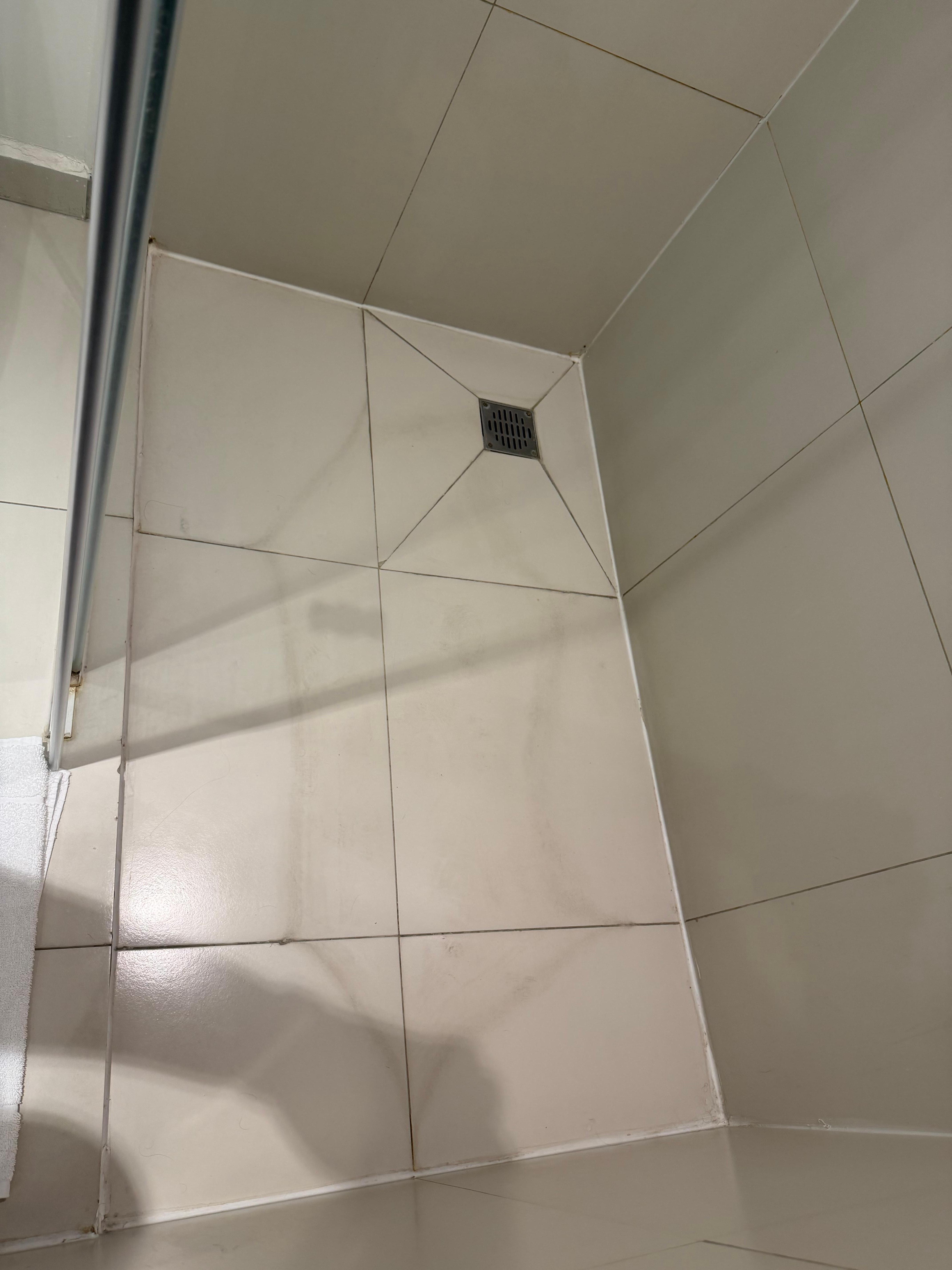 Hard water stains in shower