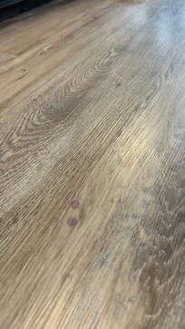 No mopping going on. Purple stains all over.
