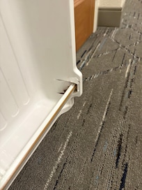 Refrigerator door broke and dirty