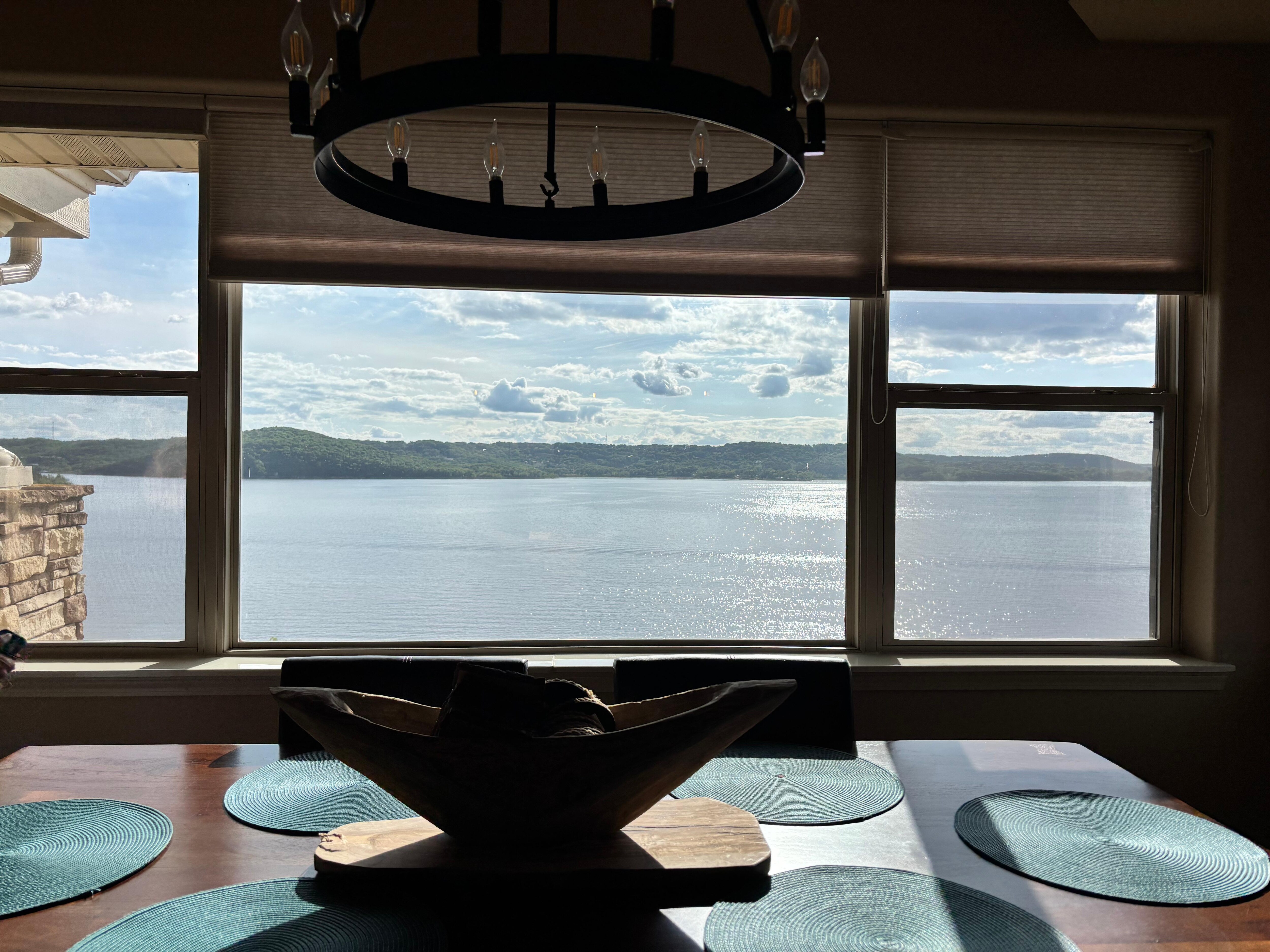 The beautiful view from the dining room.