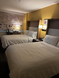 Standard room - 2 Queens. The back panel was a curtain that faced towards the city view, which was apartments. I kept them closed.