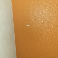 Some weird cream on the wall