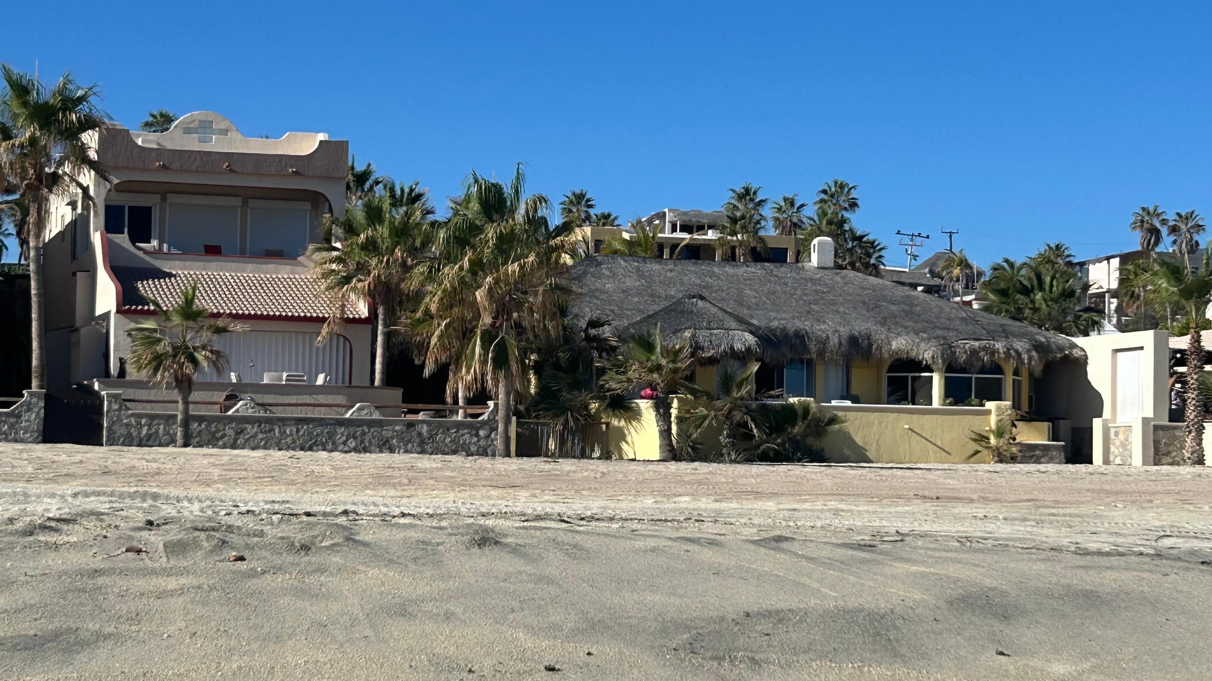 At the waters edge. Casa Harden is the yellow house. 