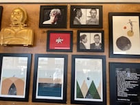 Art at breakfast, my favorite spot.