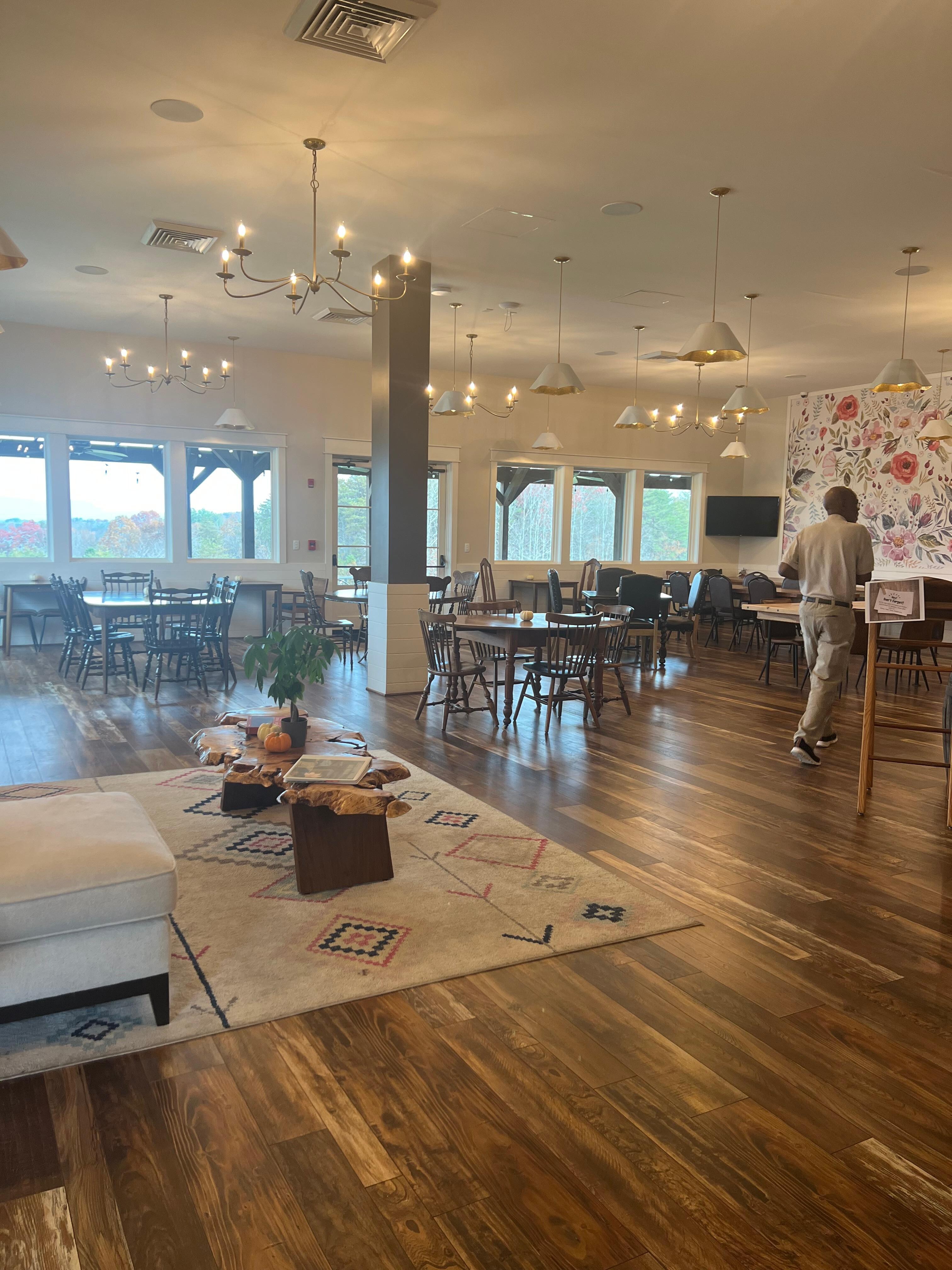 Quaint dining inside or outside.  