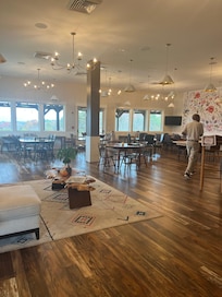 Quaint dining inside or outside.