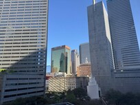 View looking out of the window from the 6th floor.