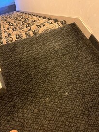 muddy stairs and lobby ( no elevator so everyone had to use them)