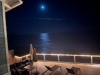 Moonlight over the terrace .