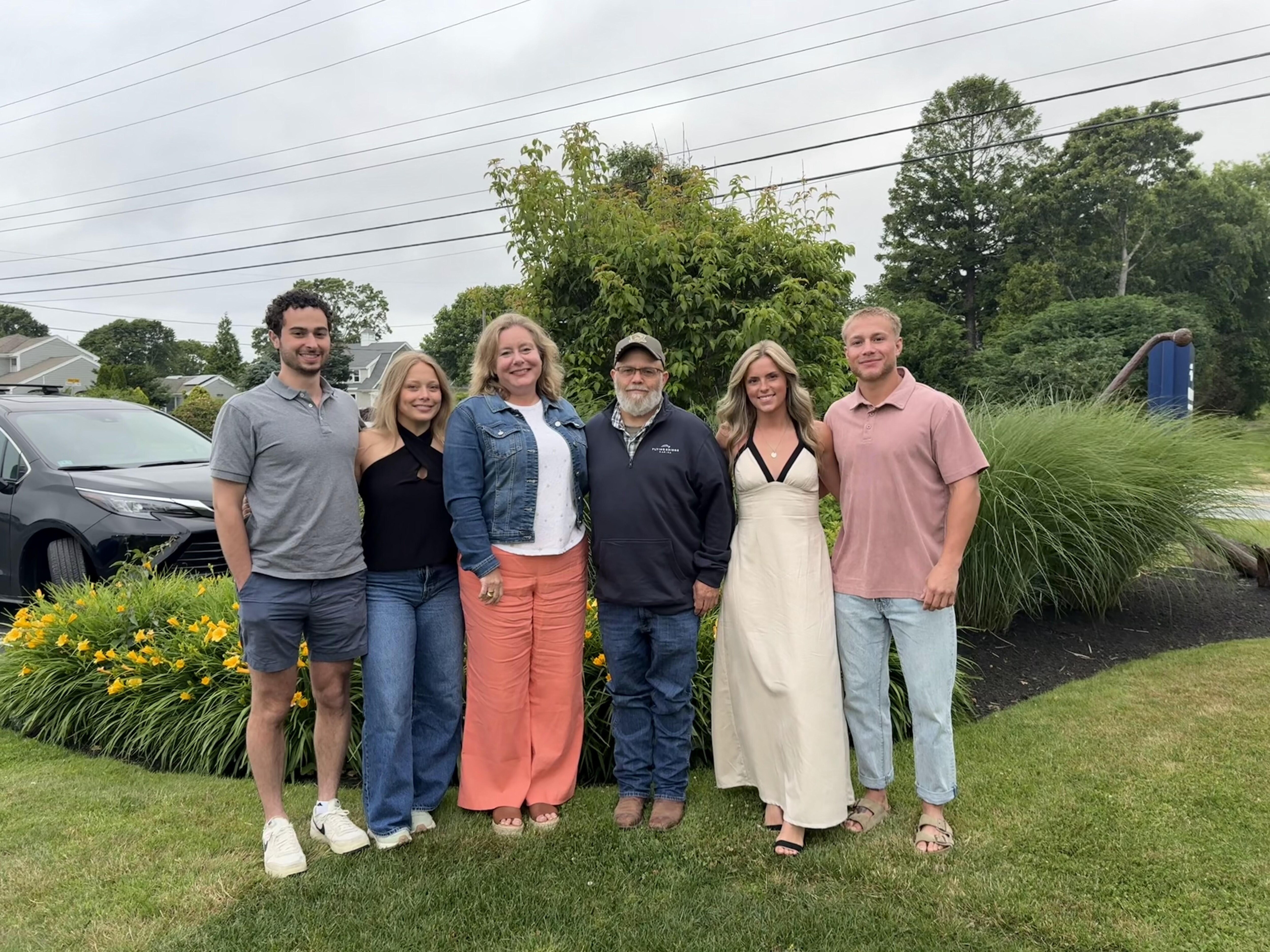 Family Picture After Having an Excellent Experience at The Flying Bridge seafood restaurant nearby!