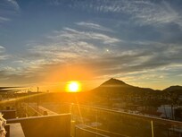 Sunset at the rooftop pool