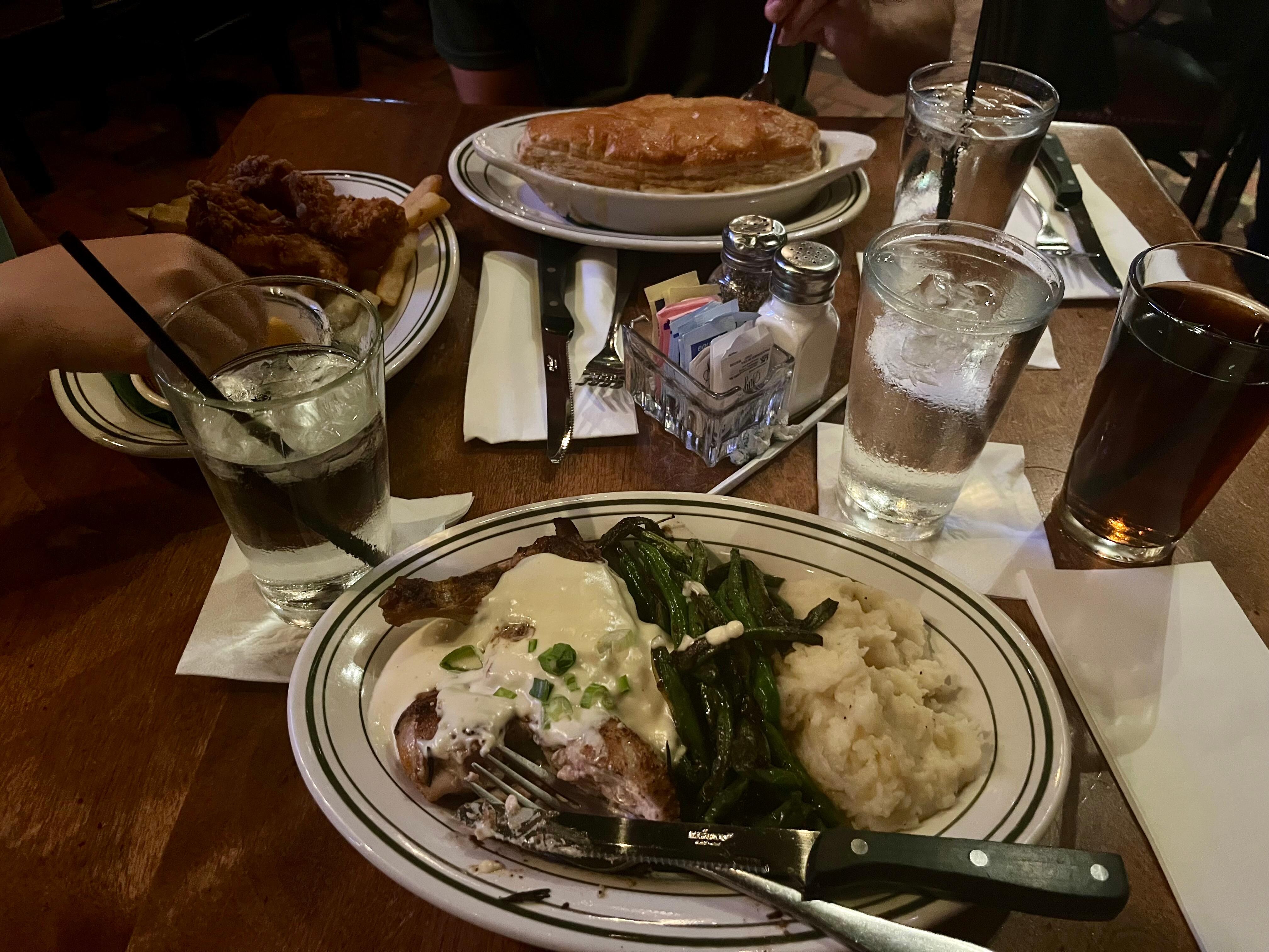 Food from their Dubliner Restaurant.