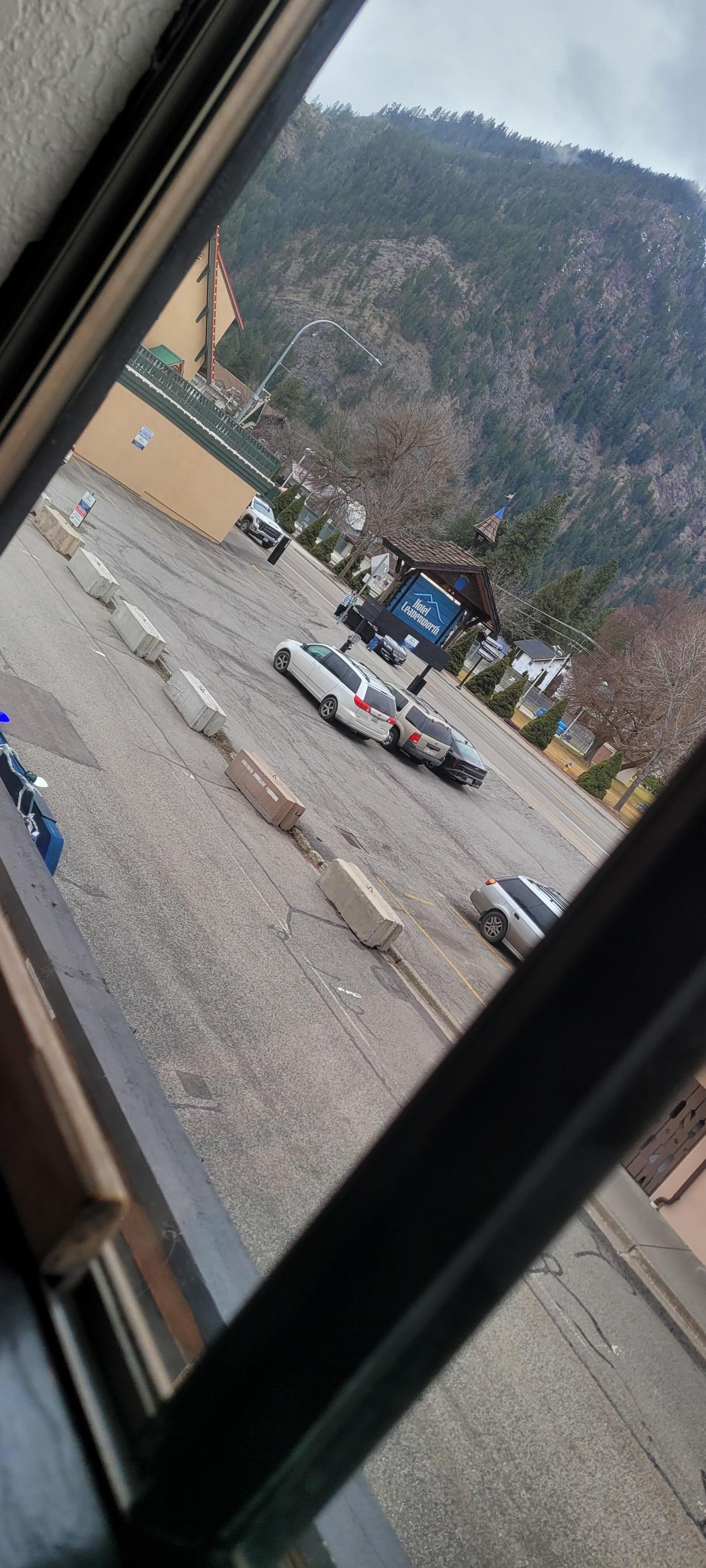 Parking lot for hotel leavenworth