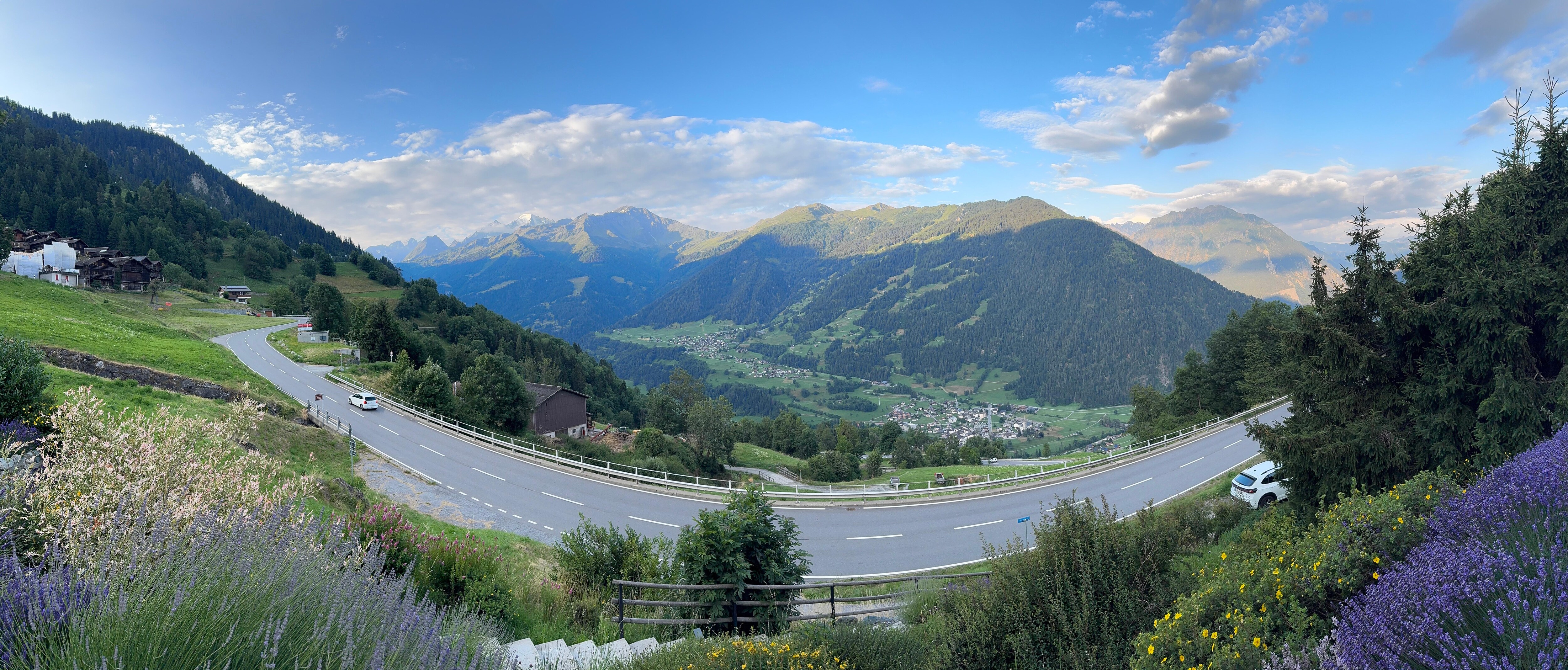 Panorama from the patio. 