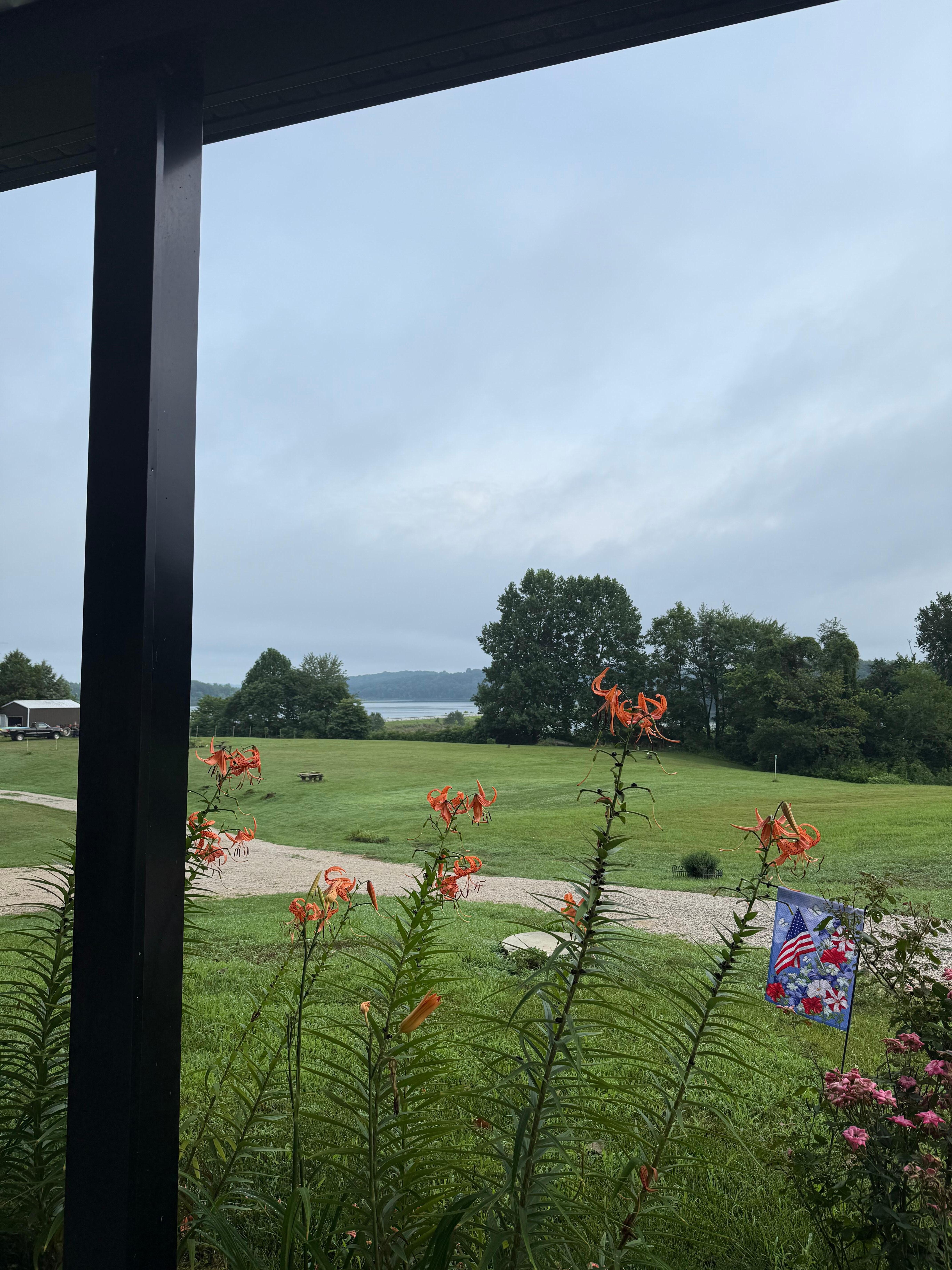 Beautiful view from the porch swing!