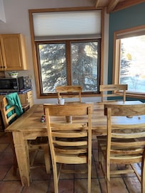 The dining table