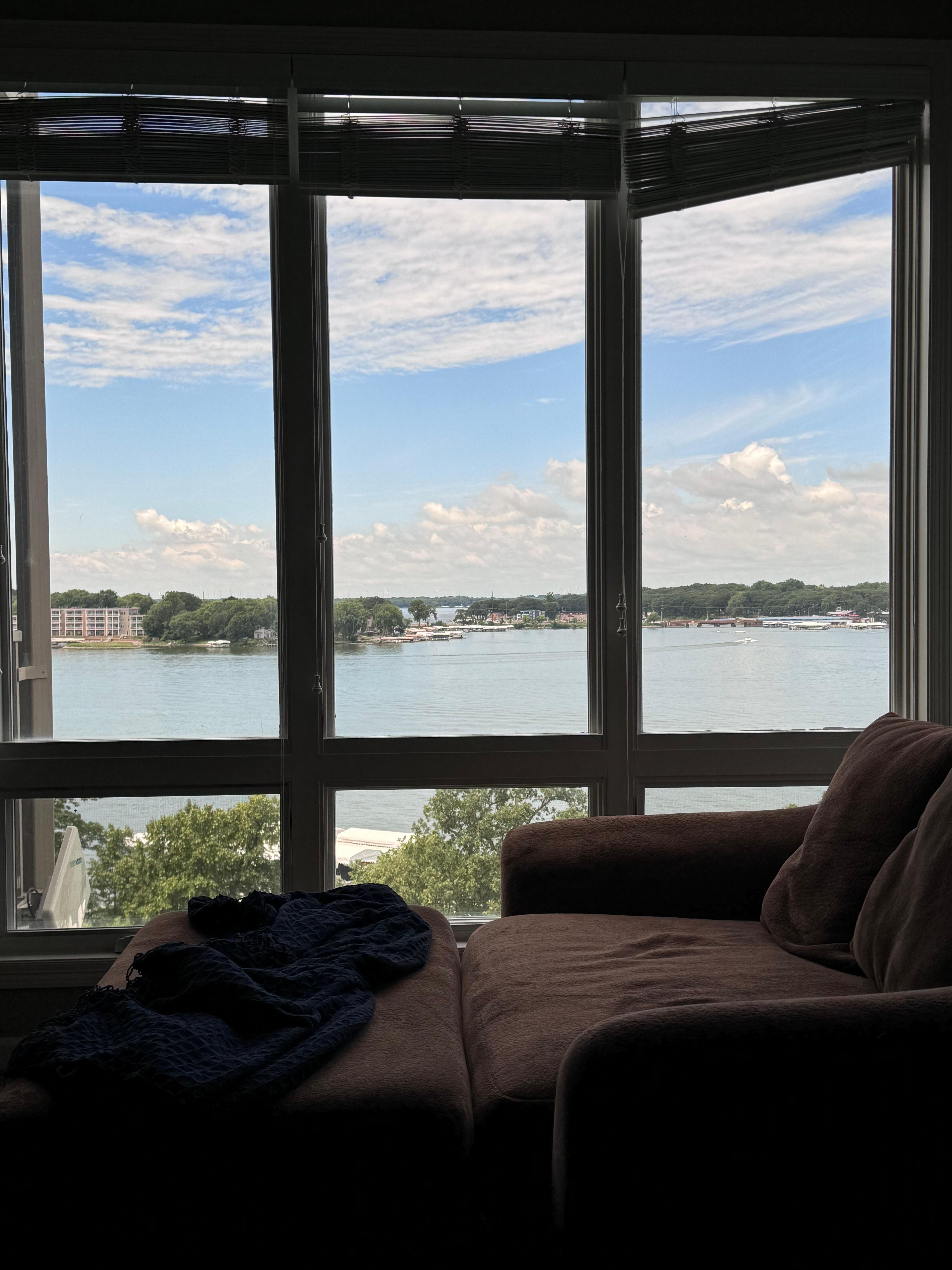 View from the master bedroom, chair fit myself and a 9 & 10 year old. 