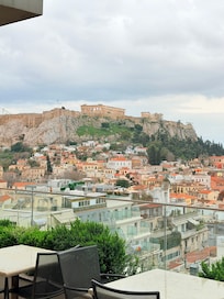 View from rooftop restaurant/breakfast buffet
