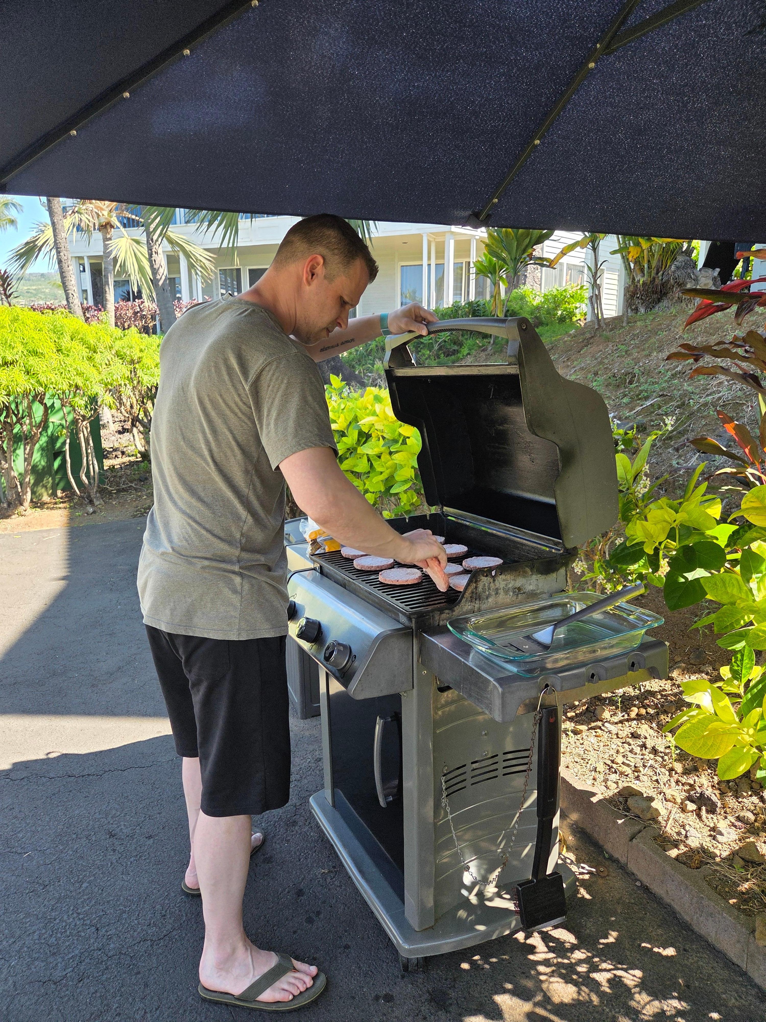 They have multiple grills throughout the resort for you to use. 