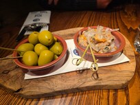 Olives and cockles