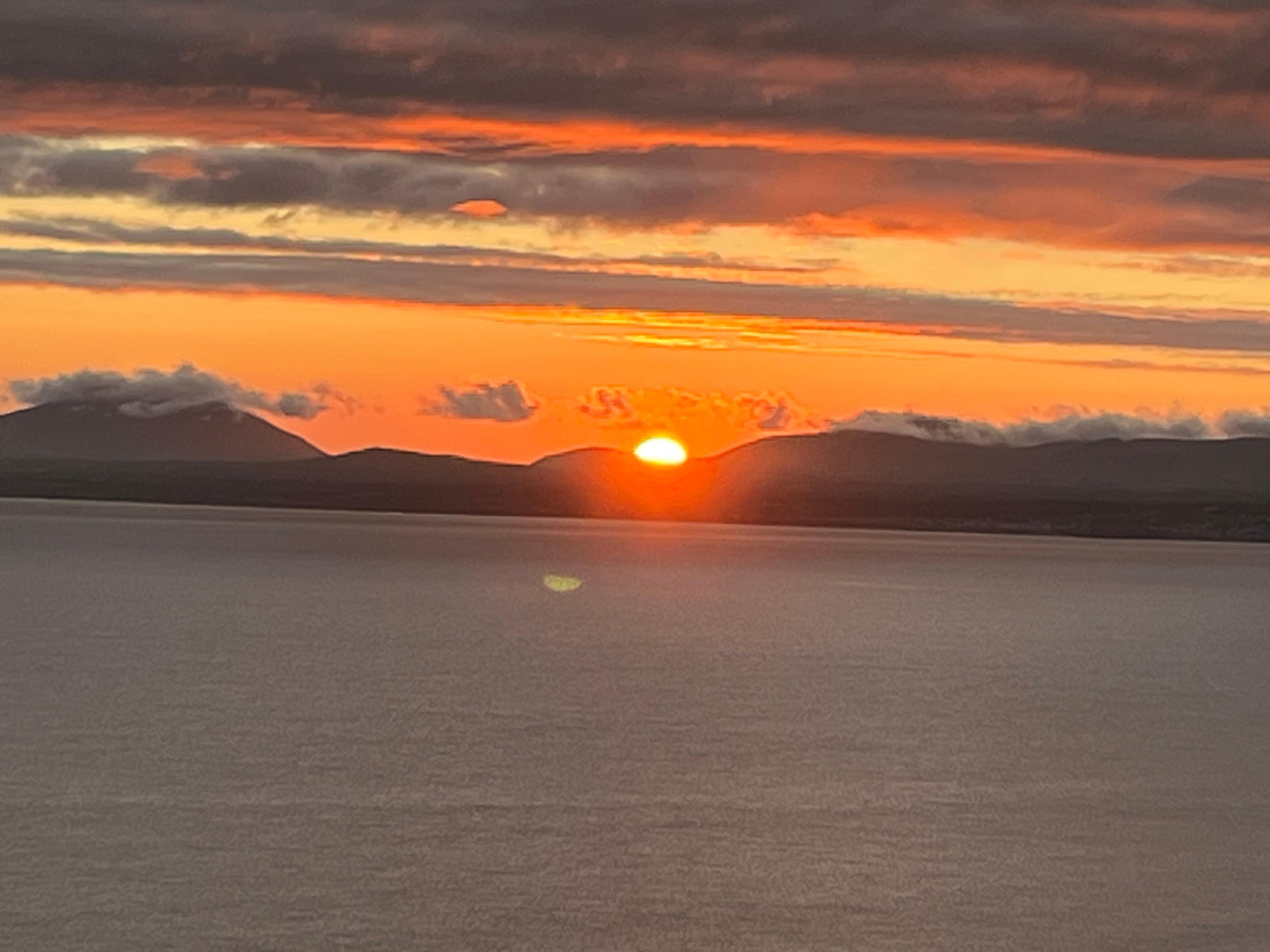 We took picnic chairs and sat comfortably watching the sun set
