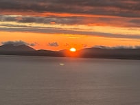 We took picnic chairs and sat comfortably watching the sun set