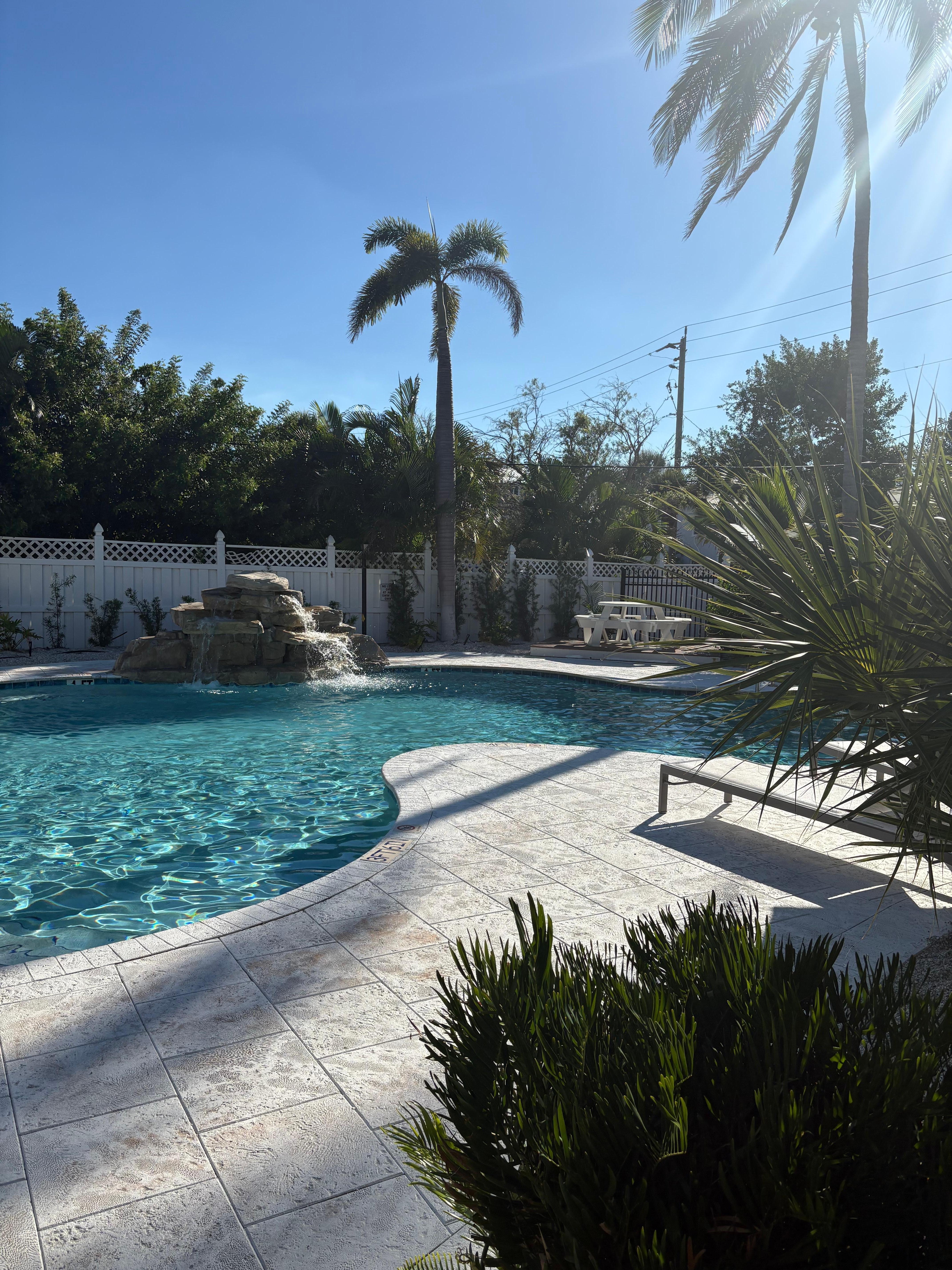 Main pool and hot tub
